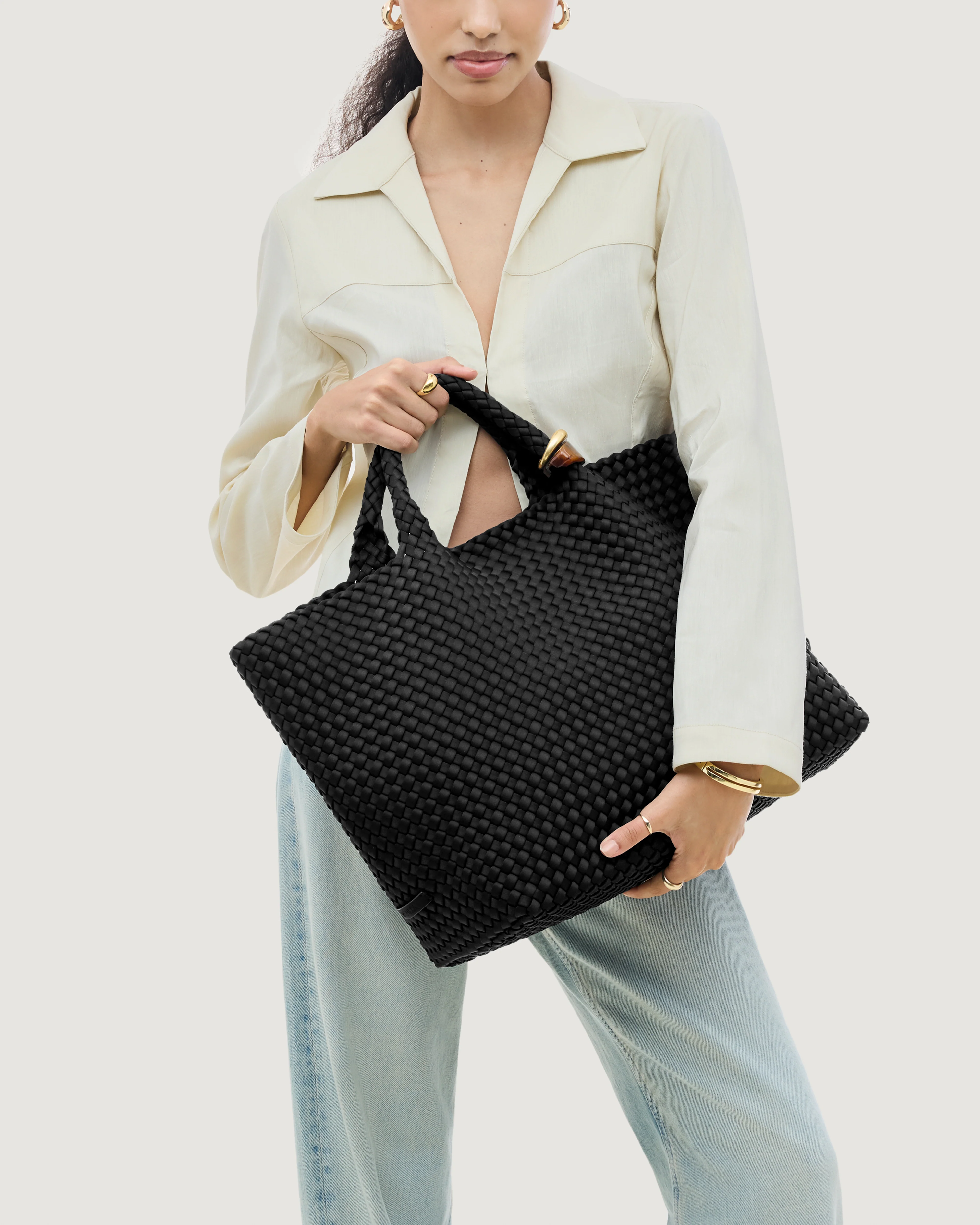 St. Barths Large Tote Beads | Onyx - Image 5