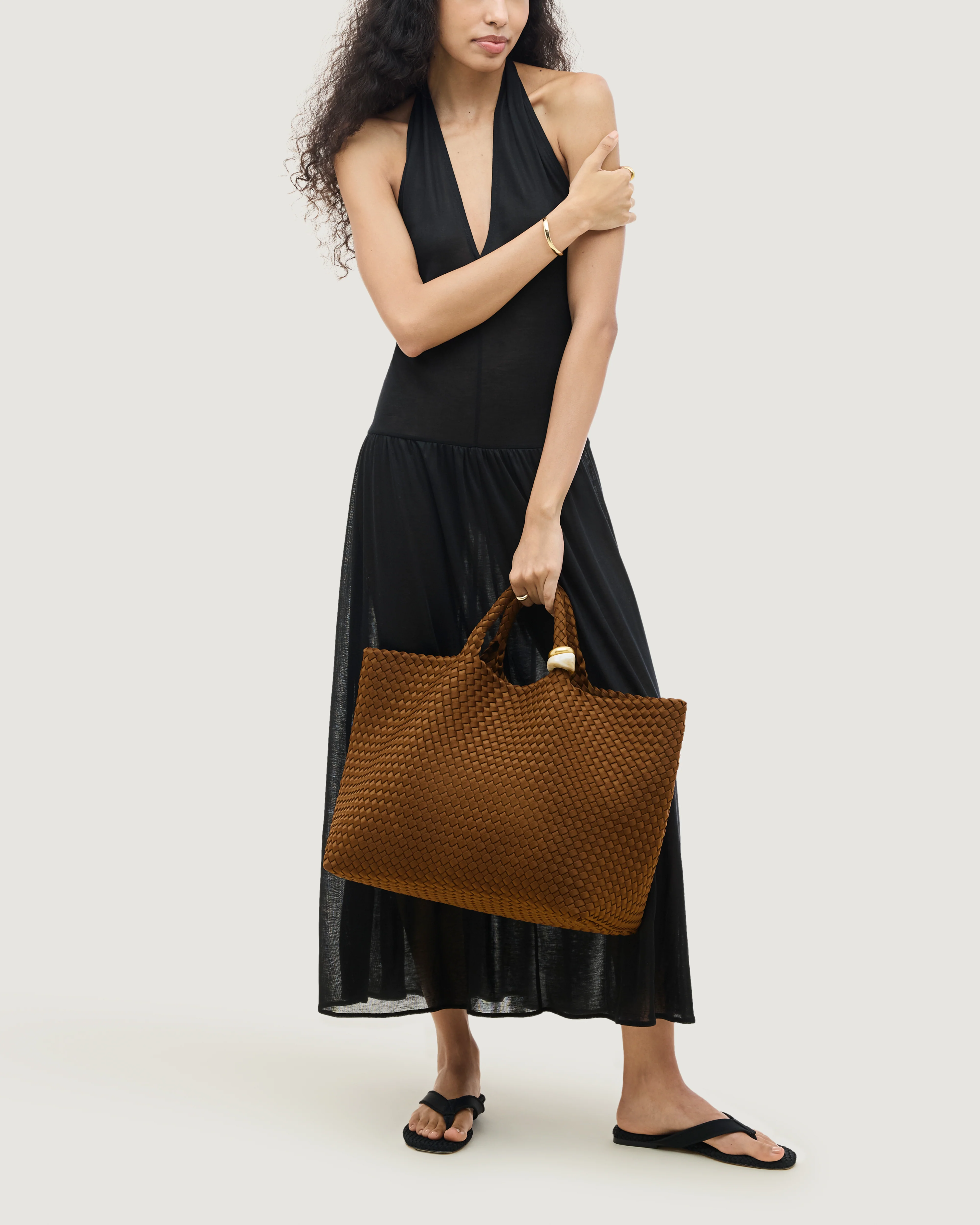 St. Barths Large Tote Beads | Teak - Image 6
