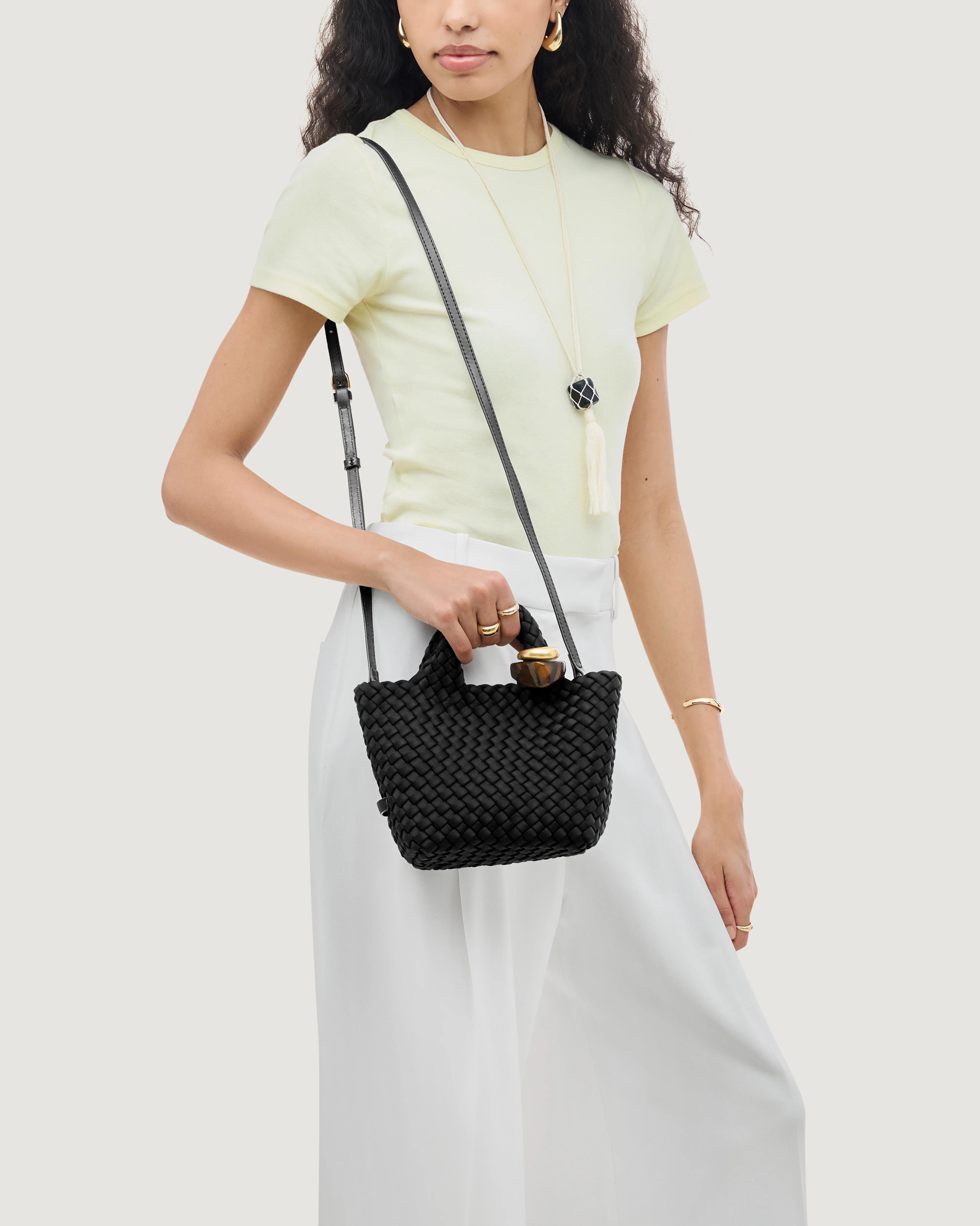 St. Barths Petit Tote Beads | Onyx - Image 5