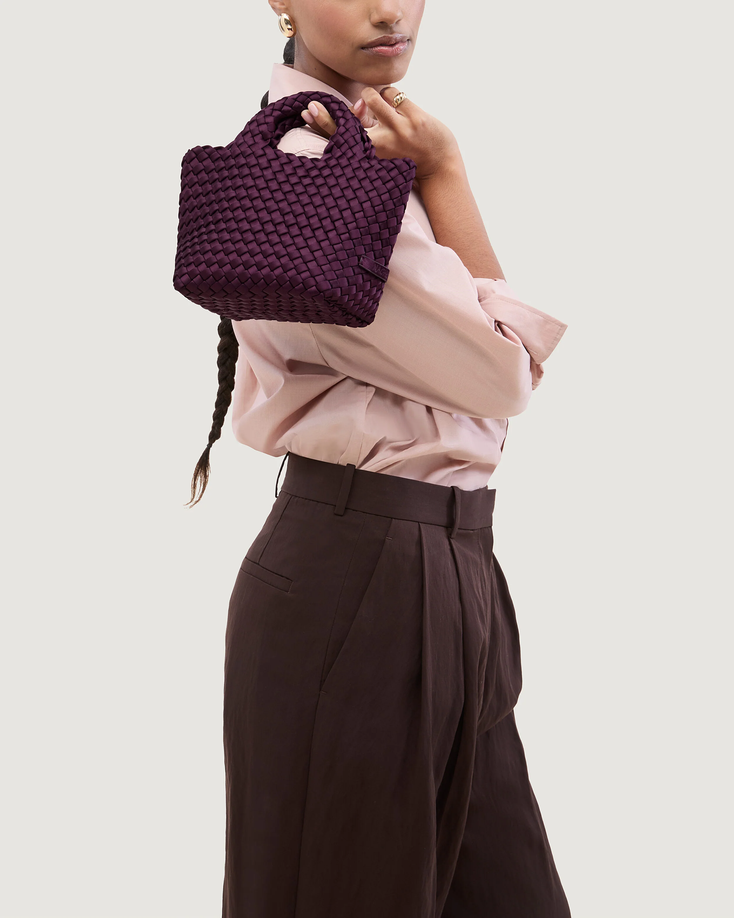 St. Barths Petit Tote Satin | Currant - Image 5